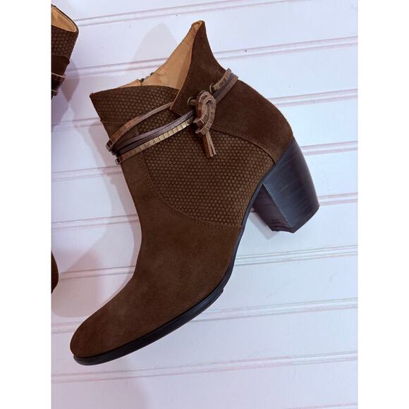 Sundance Catalog Brown Suede Heeled Ankle Boot - Picture 5 of 5